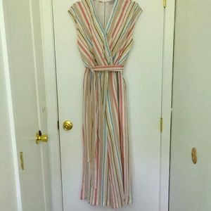 Pretty 💯 percent cotton striped jumpsuit🌿